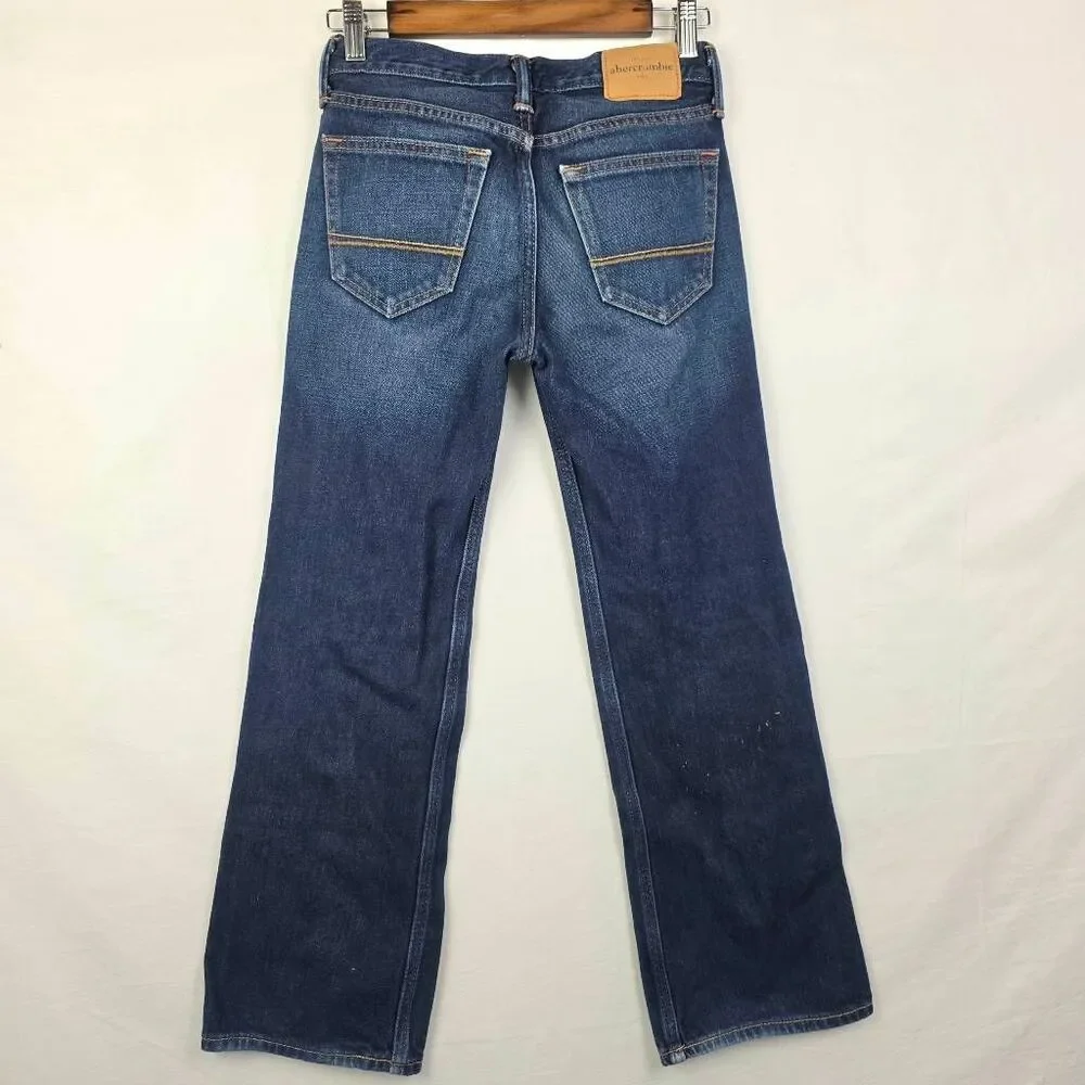 Abercrombie Kids Boys 12 Bootcut Relaxed Jeans Dark Wash